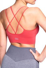 Load image into Gallery viewer, Megan Sports Bra Top in Watermelon by Brave Active - Back View