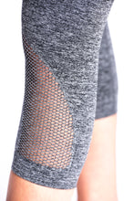 Load image into Gallery viewer, Siouxie Grey Leggings by BraveActive - Calf View
